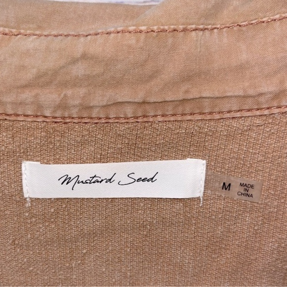 Mustard Seed Ribbed Shacket - Picture 7 of 7